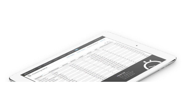 Surfplatta som visar systemet Intempus.