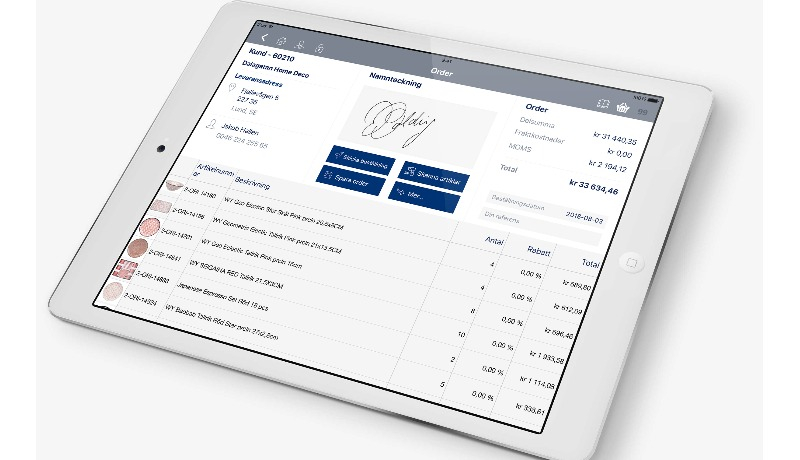 Ipad som visar App4sales.