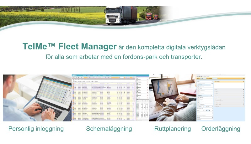 TelMe fleet manager infoblad.