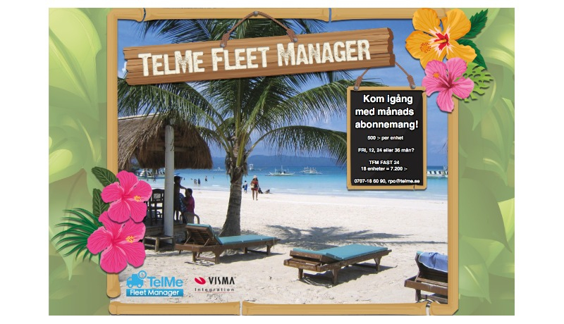 TelMe fleet manager infoblad.