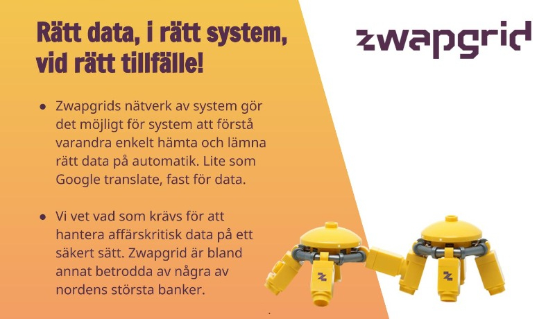 Text: Rätt data, i rätt system, vid rätt tillfälle.