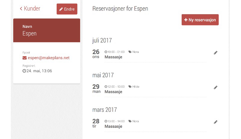 Ytterligare skärmdump på gränssnitt i MakePlans