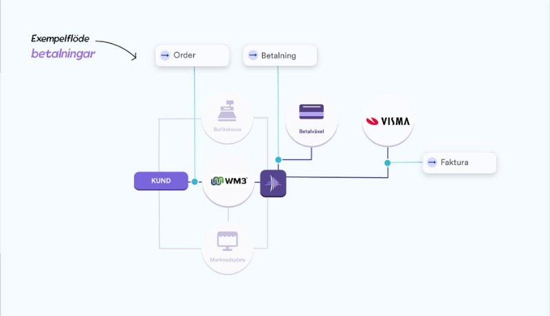 Flöde av WM3 by Sharespine + Visma.