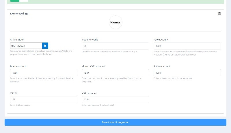 Klarna system.