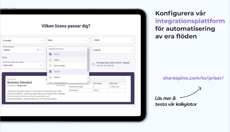 Konfigurera CDON integrationsplattform för automatisering av era flöden.