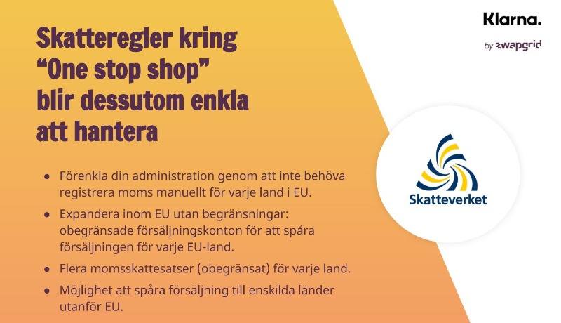 Text: Skatteregler kring One Stop Shop blir enkla att hantera.