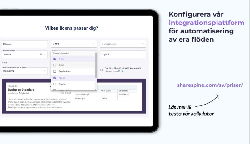 Datorskärm som visar gränssnittet i Shopify.