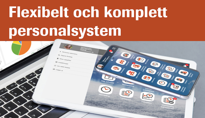 Mobil och ipad som visar Flex HRM.