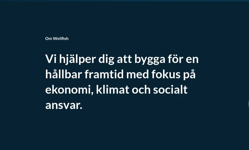 text Vi hjälper dig att bygga för en hållbar framtid!