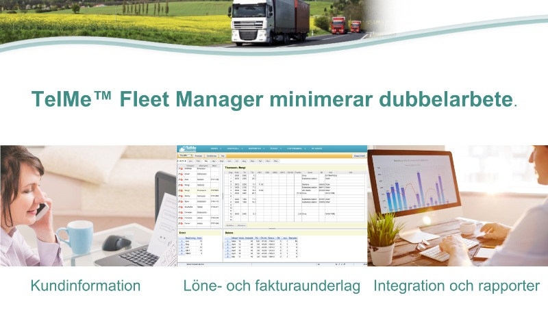 TelMe fleet manager infoblad.