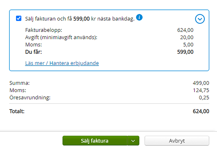 Betalt Direkt - Sälja fakturor i Spiris.