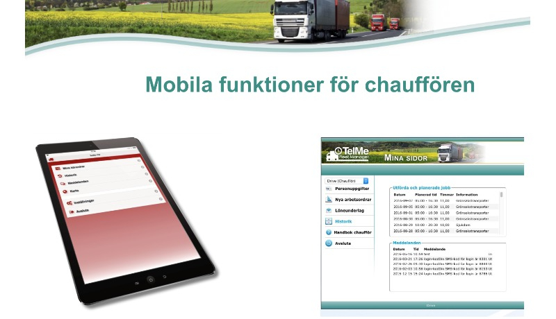 TelMe fleet manager infoblad.