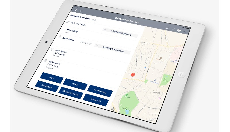 Vy över App4sales på en ipad.