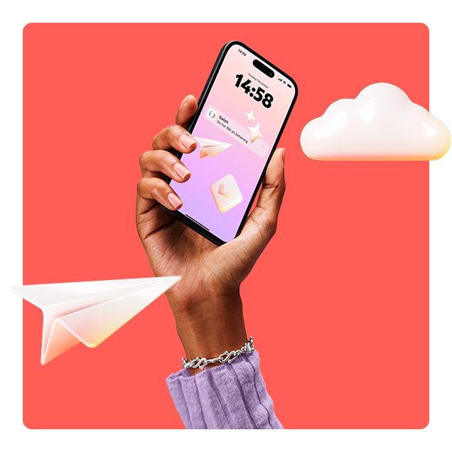 Mobil med swishutbetalning. 