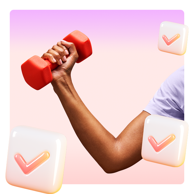 Integration, hantel och checkboxar.