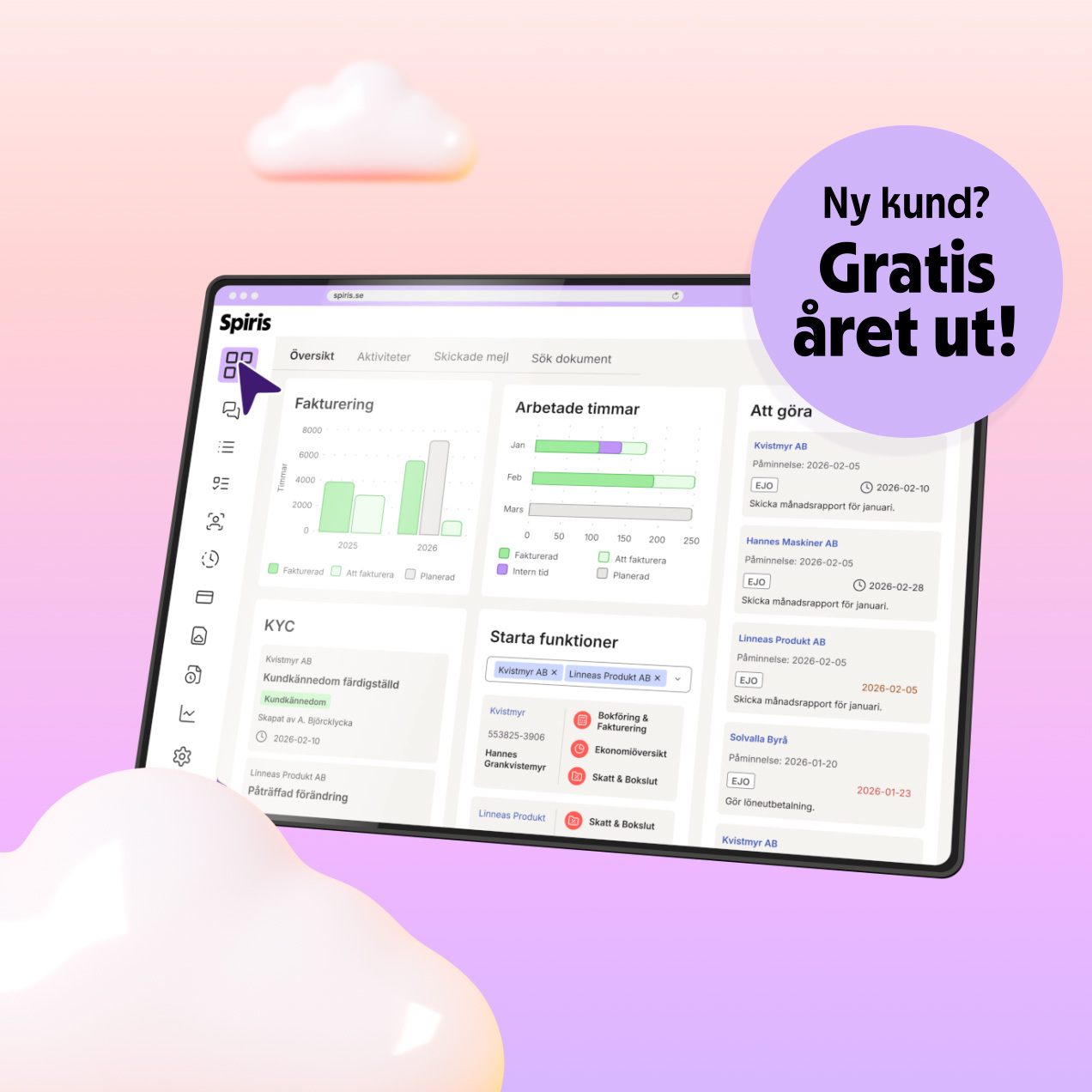 Dato med smarta byrån.