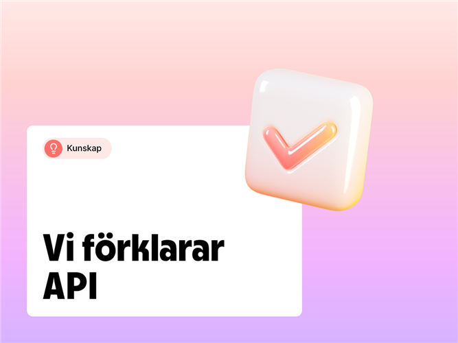 Vi förklarar API.
