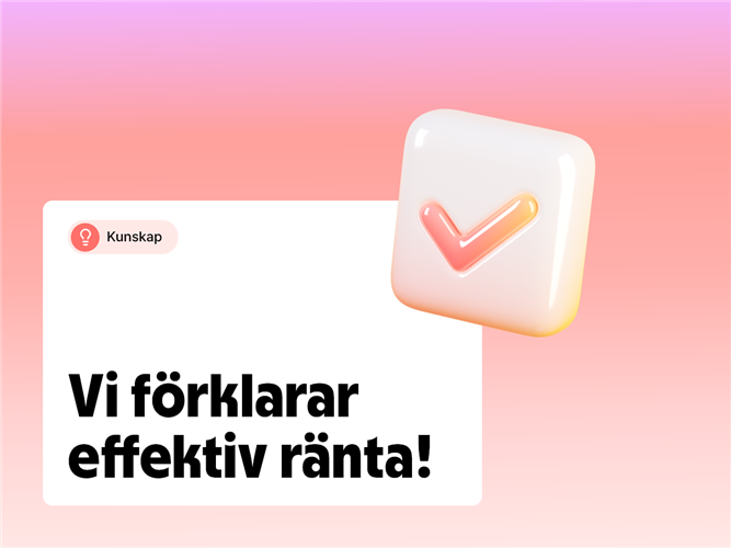 Vi förklarar effektiv ränta.