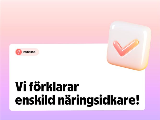 Vi förklarar enskild näringsidkare.