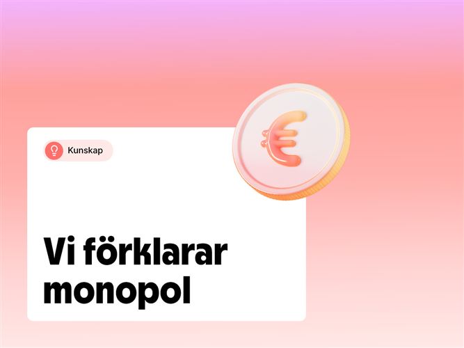 en bild med text där det står vi förklarar monopol.