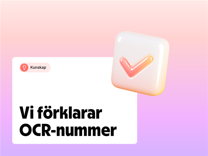 Vi förklarar OCR-nummer.