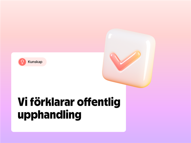 Vi förklarar offentlig upphandling.