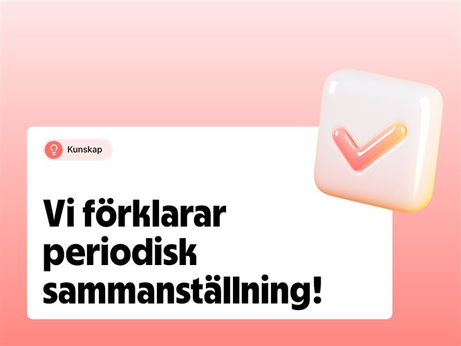 Vi förklarar periodisk sammanställning.