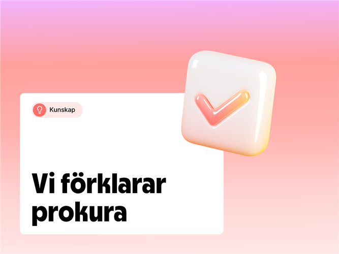 Vi förklarar prokura.