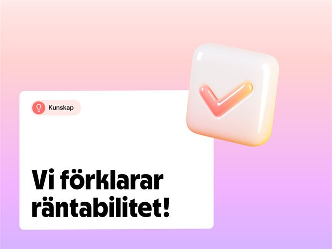Vi förklarar begreppet räntabilitet.
