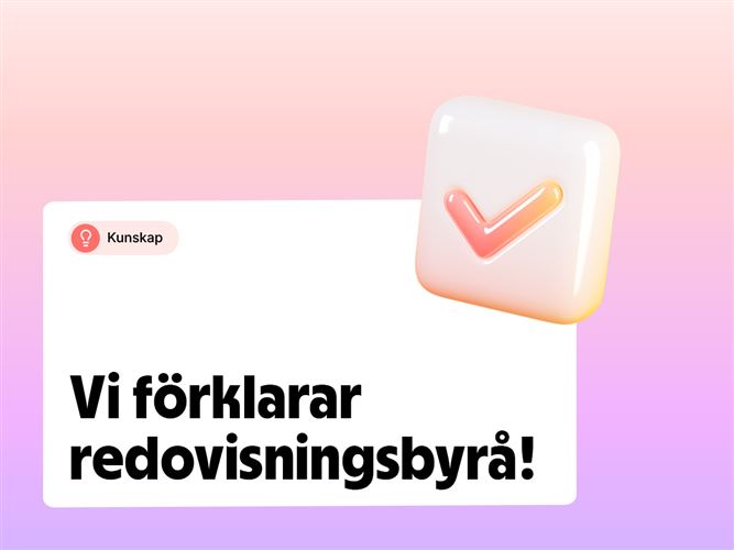 En redovisningsbyrå som jobbar med en företagares redovisning.
