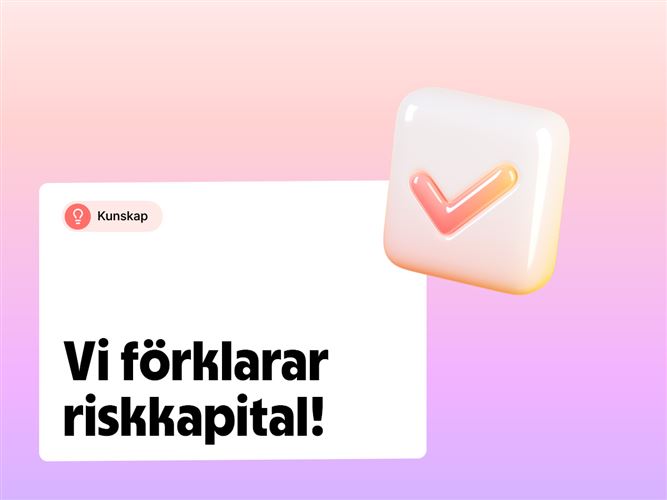 Vi förklarar begreppet riskkapital.