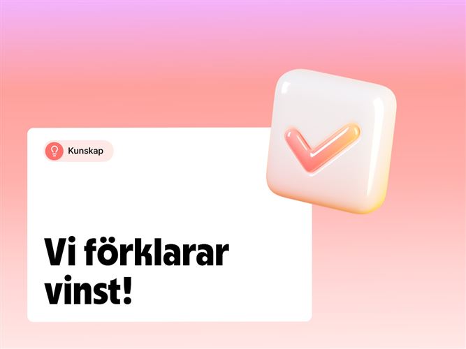 Vi förklarar begreppet vinst.