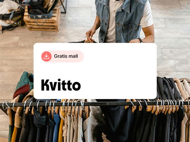 En kund handlar och vill sedan ha ett kvitto, detta ska symbolisera kvittomall.