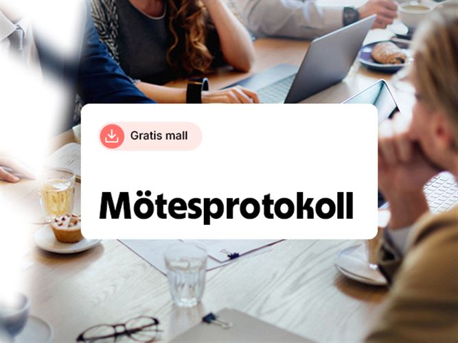 Företagare som har möte och använder mallen för mötesprotokoll.