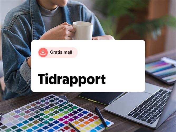 Man som gör sin tidrapportering.