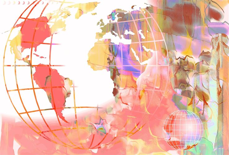 Illustration av jorden, ska symbolisera Agenda 2030