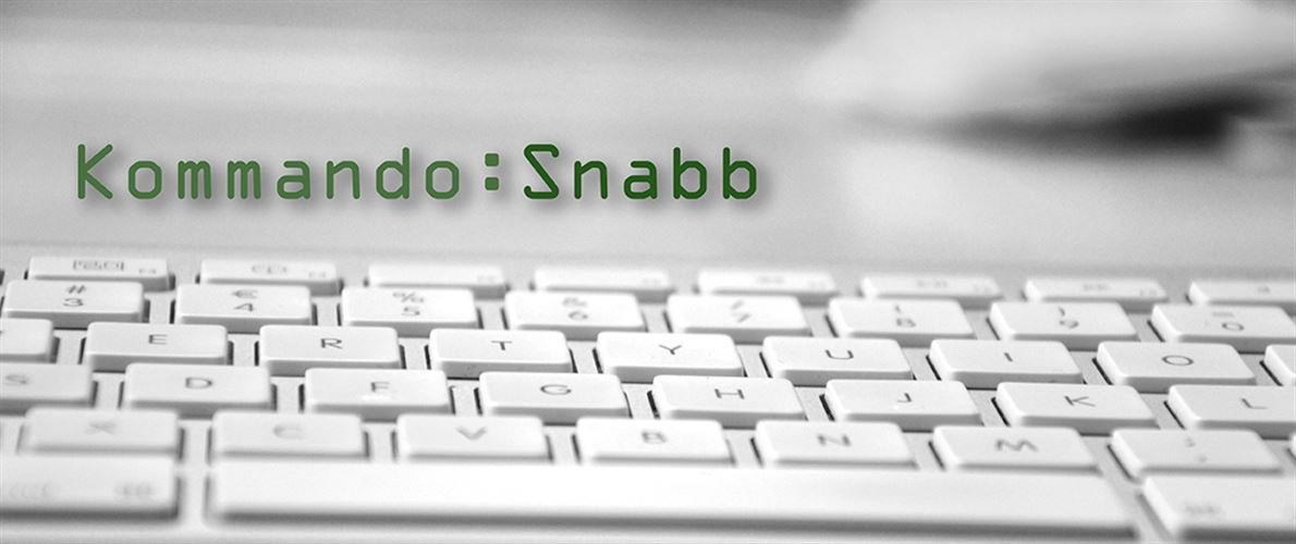 Ett tangentbord som illustrerar vilka snabbkommandon som sparar tid.