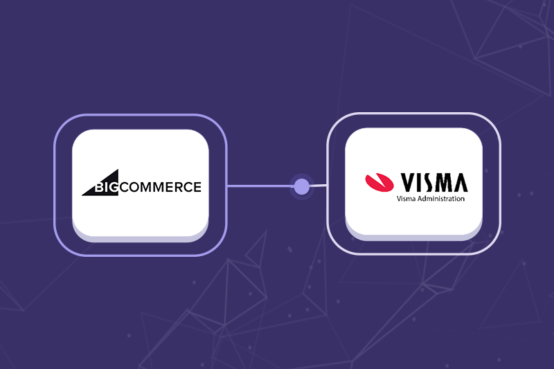 Big commerce och Visma logotyper.