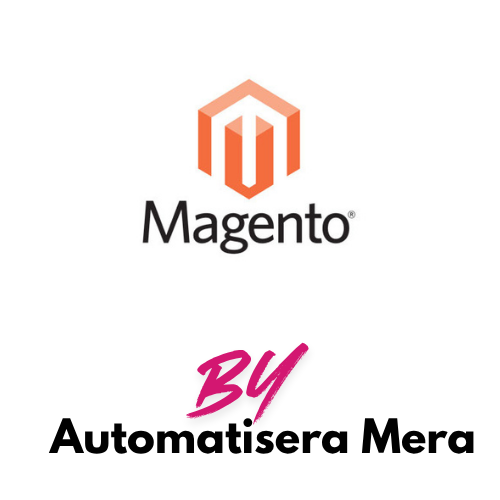 Automatiser mera och Magento logga.