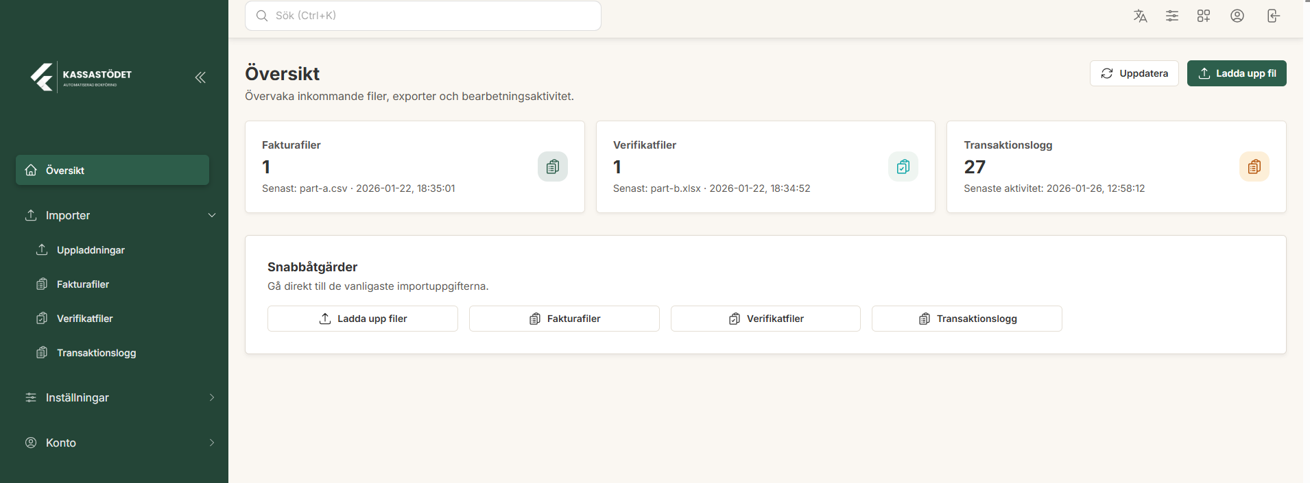 Screenshot på produkten. 