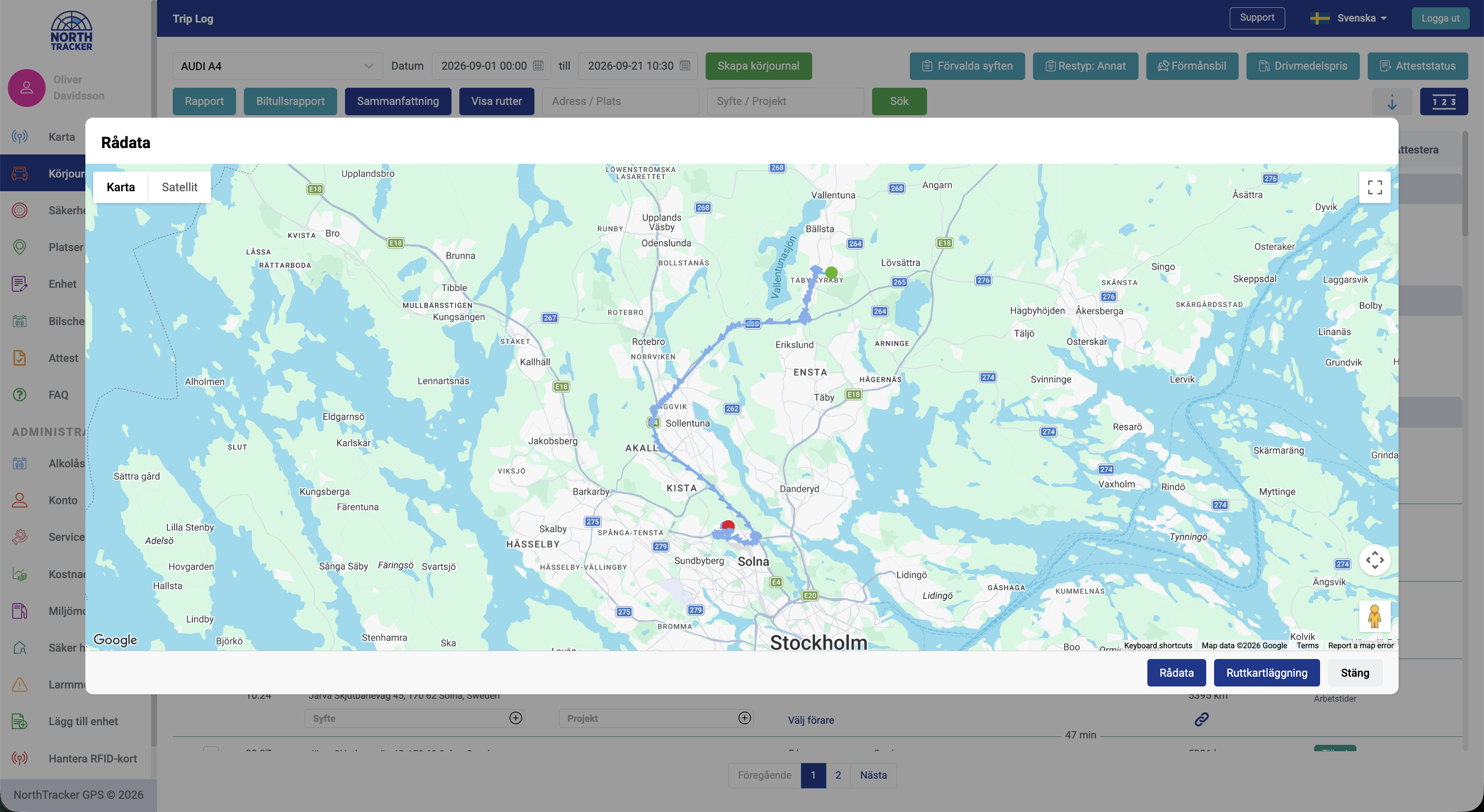 Northtracker Screenshot.