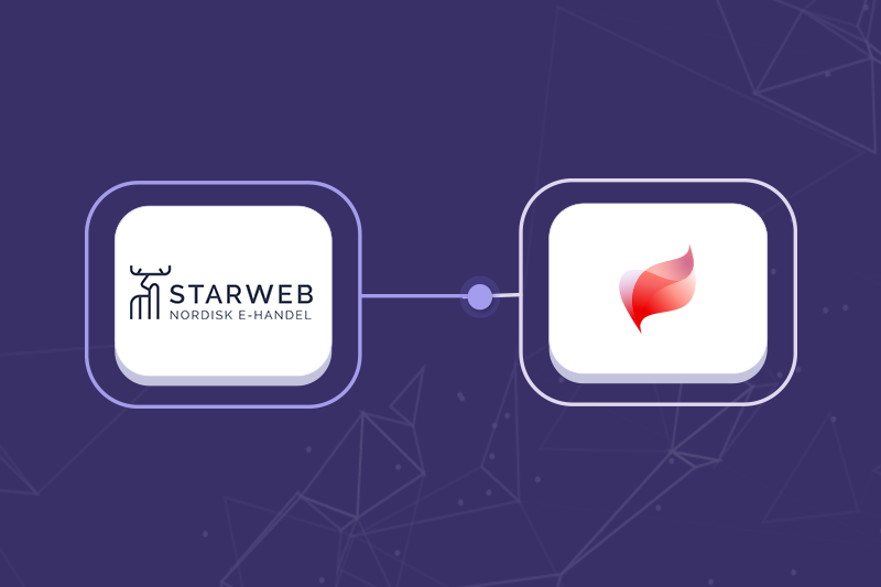 Sammanlänkade logotypes för Starweb