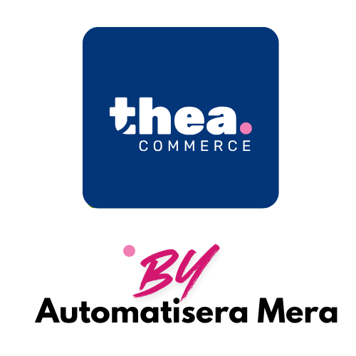 Automatisera Mera och Thea commerce logga.