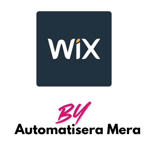 Wix och automatisera Mera logga.