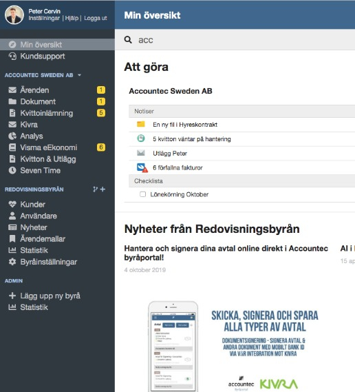 Vy över accountec.