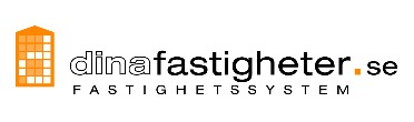 Dinafastigheters logotyp.