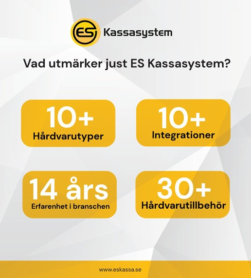 Sammanställning av vad som utmärker just ES Kassasystem.