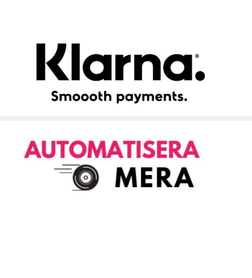 Logotyper för Automatisera Mera och Klarna