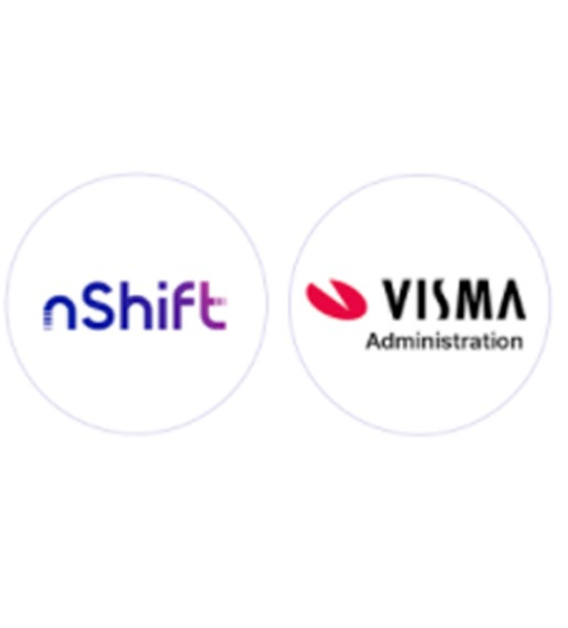 Logotyp nShift och Visma Administration.