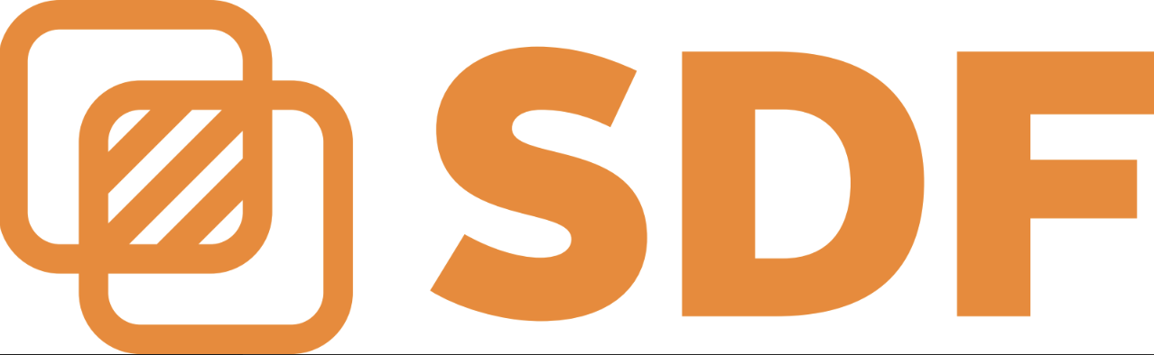 Logotyp för SDF. 